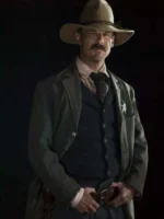 Scoot McNairy Godless Grey Wool Coat