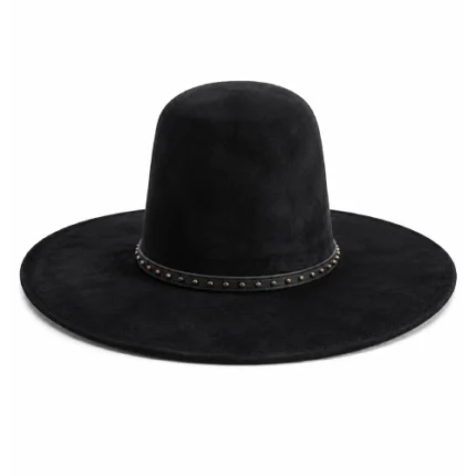 1923 Michael Greyeyes Cowboy Black Suede Hat
