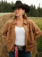 Courtney Steeves Brown Suede Leather Jacket
