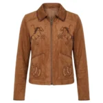 Courtney Steeves Brown Suede Leather Jacket