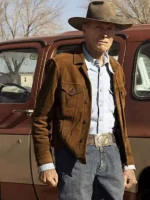 Cry Macho Mike Milo Brown Suede Trucker Jacket