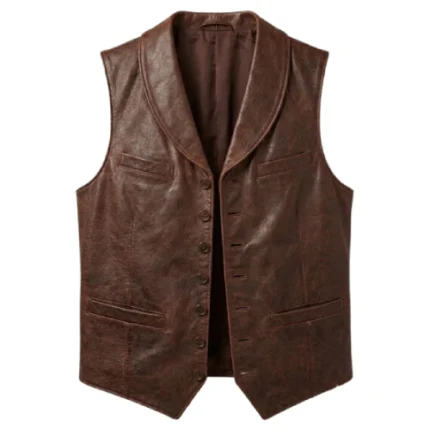 Cullen Bohannon Hell on Wheels Brown Leather Vest