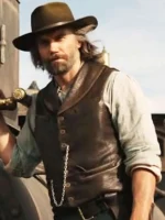 Cullen Bohannon Hell on Wheels Brown Leather Vest
