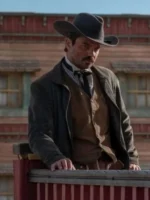 Dominic Cooper That Dirty Black Bag Brown Wool Coat