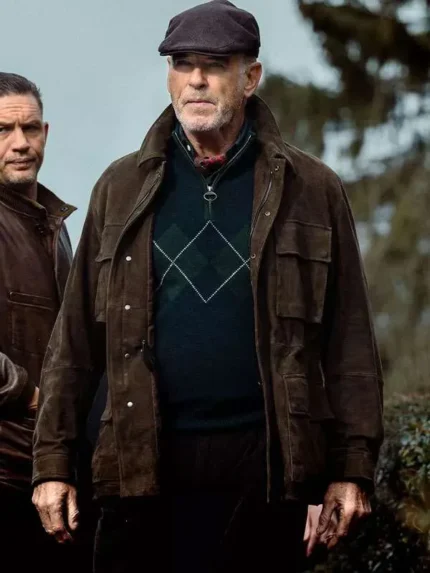 Conrad Harrigan 2025 MobLand Brown Suede Jacket
