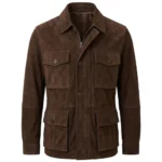 Conrad Harrigan 2025 MobLand Brown Suede Jacket