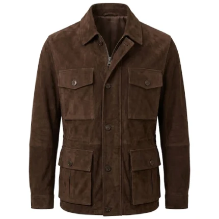 Conrad Harrigan 2025 MobLand Brown Suede Jacket