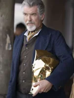 Pierce Brosnan Black Adam Blue Cotton Coat