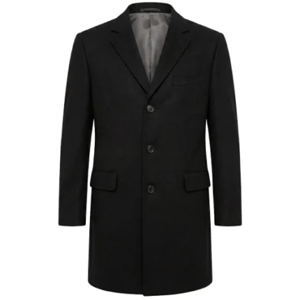 Pierce Brosnan MobLand 2025 Black Wool Coat