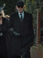 Pierce Brosnan MobLand 2025 Black Wool Coat