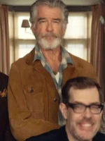 The Thursday Murder Club Pierce Brosnan Trucker Jacket