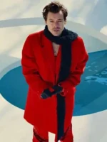 As It Was Harry Styles Red Wool Coat