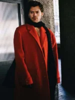 As It Was Harry Styles Red Wool Coat