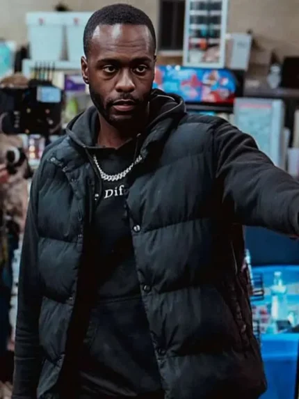 Oscar Shaw Andrew C. English Jr. Black Puffer Vest
