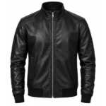 Ed Sheeran Black Bomber Leather Jacket