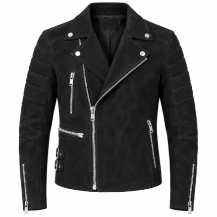 Louis Tomlinson Black Suede Leather Jacket