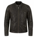 Westworld Aaron Paul S04 Distress Black Leather Jacket