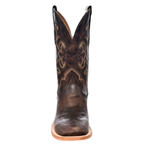 Dark brown leather boots