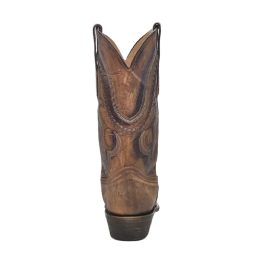 leather brown cowboy boots