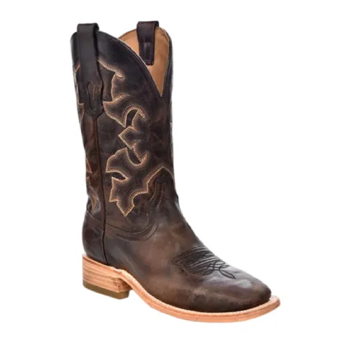 Dark brown leather boots