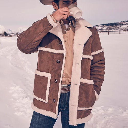 Western Suede Style Cowboy Leather Jacket