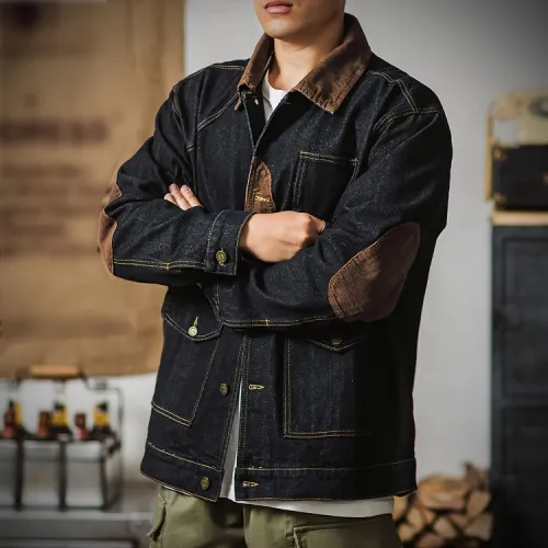 Black Denim cowboy jacket