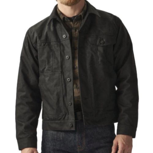 Western Classic Black Cotton Cowboy Jacket